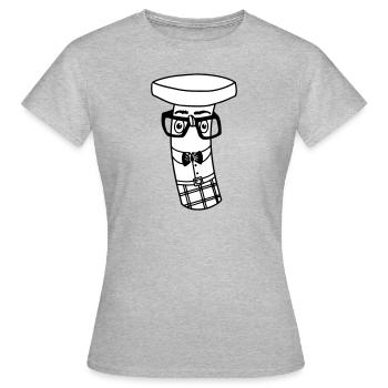 Boulon de renseignement | Puns deluxe - T-shirt Femme - gris chiné - Devant - AI Model Female 172 dark (172cm)