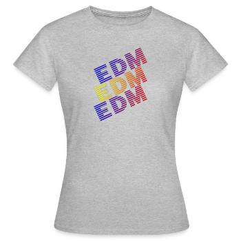 EDM EDM EDM - Frauen T-Shirt - Grau meliert - Vorne - AI Model Female 172 dark (172cm)