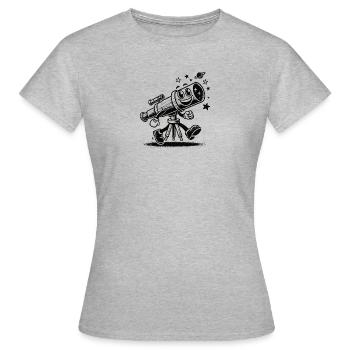 Walking telescope - T-shirt Femme - gris chiné - Devant - AI Model Female 172 dark (172cm)