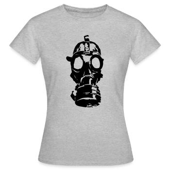 masque de gaz - T-shirt Femme - gris chiné - Devant - AI Model Female 172 dark (172cm)