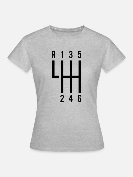 Gangschaltung - Frauen T-Shirt - Grau meliert