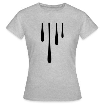 Gouttes - T-shirt Femme - gris chiné - Devant - AI Model Female 172 dark (172cm)