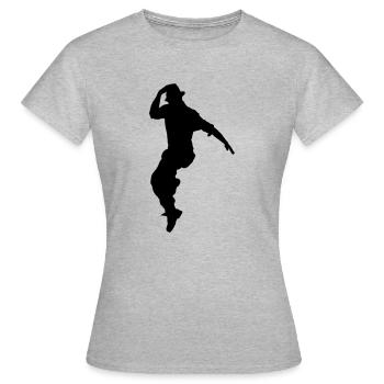 Jumping dancer - T-shirt Femme - gris chiné - Devant - AI Model Female 172 dark (172cm)