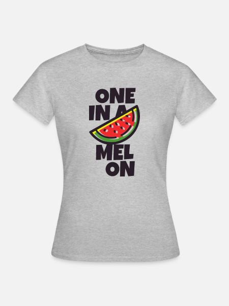 Einer in einer Melone - Frauen T-Shirt - Grau meliert