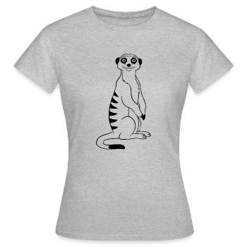 Suricate - T-shirt Femme - gris chiné - Devant - AI Model Female 172 dark (172cm)