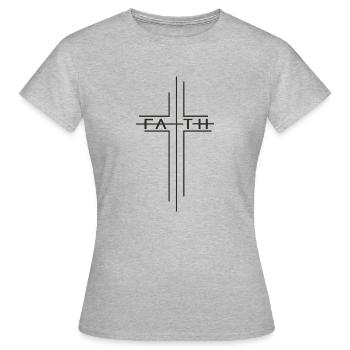 Foi - T-shirt Femme - gris chiné - Devant - AI Model Female 172 dark (172cm)