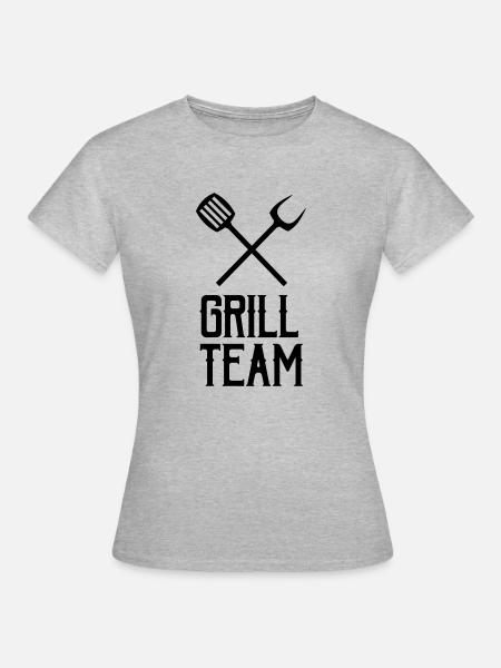 grill team - Frauen T-Shirt - Grau meliert