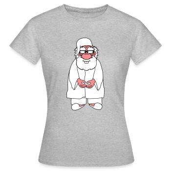 papy vieux grand-père pyjama manteau manteau fatigué - T-shirt Femme - gris chiné - Devant - AI Model Female 172 dark (172cm)