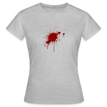 Spatter de sang d'une blessure par balle - T-shirt Femme - gris chiné - Devant - AI Model Female 172 dark (172cm)