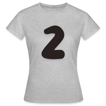 2 - T-shirt Femme - gris chiné - Devant - AI Model Female 172 dark (172cm)
