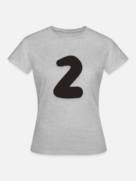 2 - Frauen T-Shirt - Grau meliert