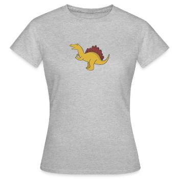 Dinosaurier Steinzeit Fossil Geschenk Neandertaler - Frauen T-Shirt - Grau meliert - Vorne - AI Model Female 172 dark (172cm)