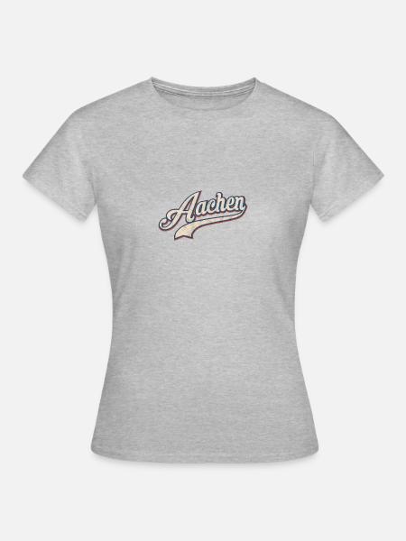 Aachen die Stadt - Frauen T-Shirt - Grau meliert