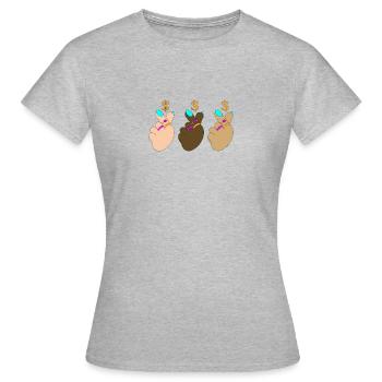 Korean Dollar - Frauen T-Shirt - Grau meliert - Vorne - AI Model Female 172 dark (172cm)