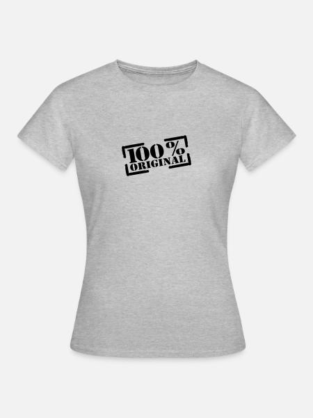 100% Original Stempel - Frauen T-Shirt - Grau meliert