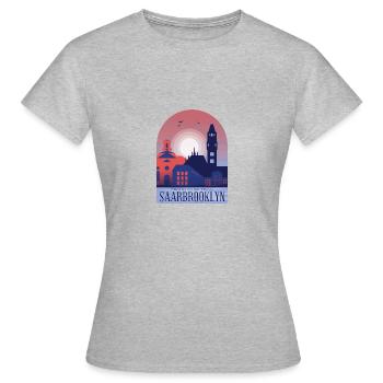 Sarrebruck Je suis fier de ma ville - T-shirt Femme - gris chiné - Devant - AI Model Female 172 dark (172cm)