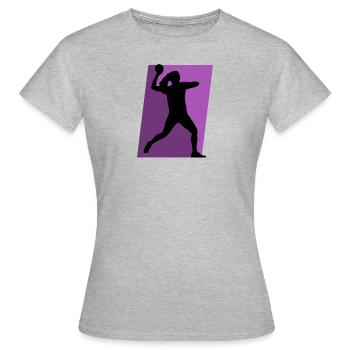 Sports de balle Sports de balle Équipe de ballon-chasseur - T-shirt Femme - gris chiné - Devant - AI Model Female 172 dark (172cm)
