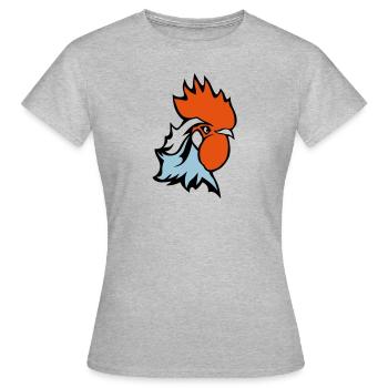 coq embleme france drapeau supporter 25 - T-shirt Femme - gris chiné - Devant - AI Model Female 172 dark (172cm)