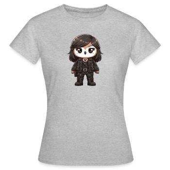 Clary Frowl - Frauen T-Shirt - Grau meliert - Vorne - AI Model Female 172 dark (172cm)