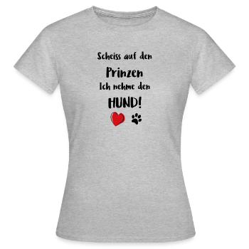 Hund Hunde Labrador Bulldogge Mops Geschenk Liebe - Frauen T-Shirt - Grau meliert - Vorne - AI Model Female 172 dark (172cm)
