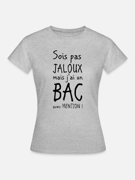 Bac avec mention - T-shirt Femme - gris chiné