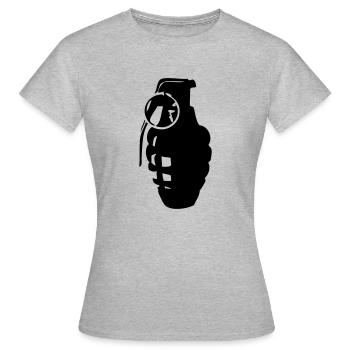 grenade - Frauen T-Shirt - Grau meliert - Vorne - AI Model Female 172 dark (172cm)