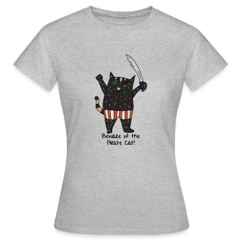Wild tomcat buccaneer - Women's T-Shirt - heather grey - Front - AI Model Female 172 dark (172cm)