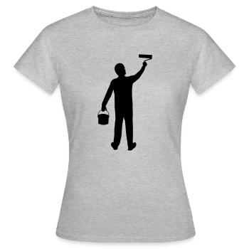 painter and painter - Women's T-Shirt - heather grey - Front - AI Model Female 172 dark (172cm)