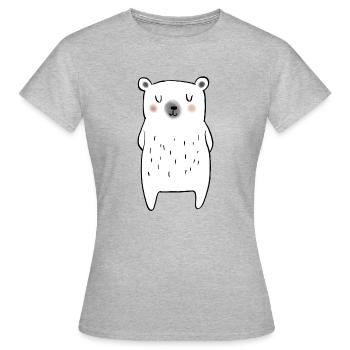 Kleiner Eisbär - Frauen T-Shirt - Grau meliert - Vorne - AI Model Female 172 dark (172cm)
