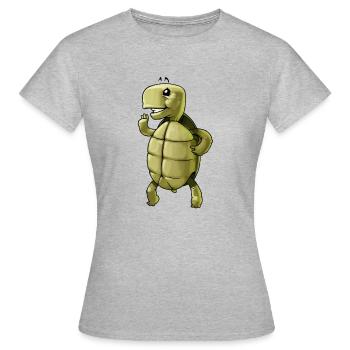 schildkroete turtle tortoise reptile reptilien - Frauen T-Shirt - Grau meliert - Vorne - AI Model Female 172 dark (172cm)