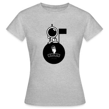 Casting homme sur la lune - T-shirt Femme - gris chiné - Devant - AI Model Female 172 dark (172cm)