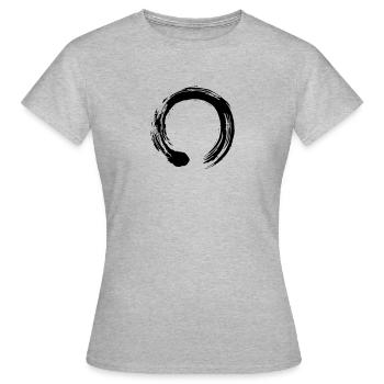 Cercle de méditation - T-shirt Femme - gris chiné - Devant - AI Model Female 172 dark (172cm)