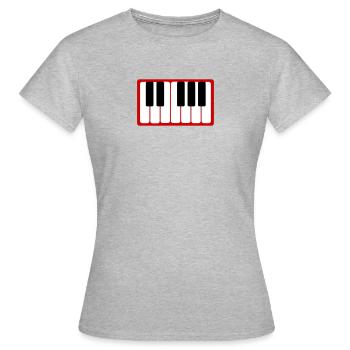 Piano Keys Keyboard Keyboard - Women's T-Shirt - heather grey - Front - AI Model Female 172 dark (172cm)