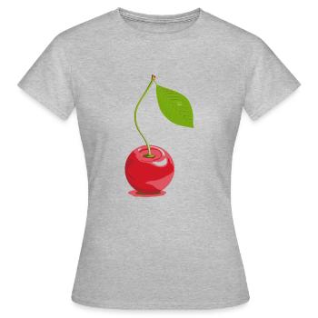 Cerise - T-shirt Femme - gris chiné - Devant - AI Model Female 172 dark (172cm)