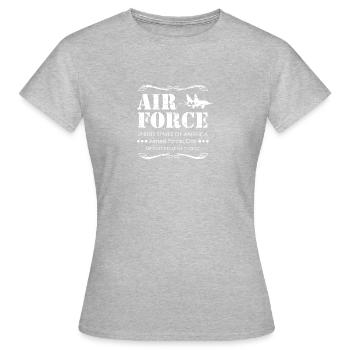 États-Unis, Vétéran de l’armée de l’air, États-Unis - T-shirt Femme - gris chiné - Devant - AI Model Female 172 dark (172cm)