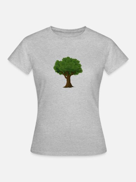 Baum - Frauen T-Shirt - Grau meliert