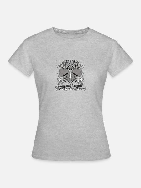 nonour and loyalty - Frauen T-Shirt - Grau meliert