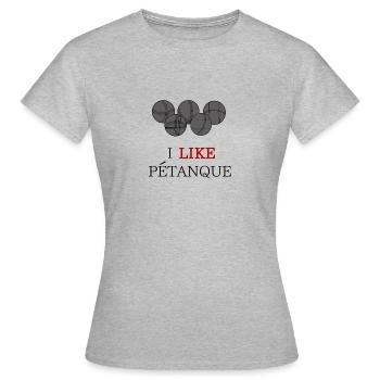 BOULE DE PETANQUE - T-shirt Femme - gris chiné - Devant - AI Model Female 172 dark (172cm)