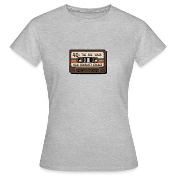 40: Das Alter Wenn Deine Garantie Abläuft 40. - Frauen T-Shirt - Grau meliert - Vorne - AI Model Female 172 dark (172cm)