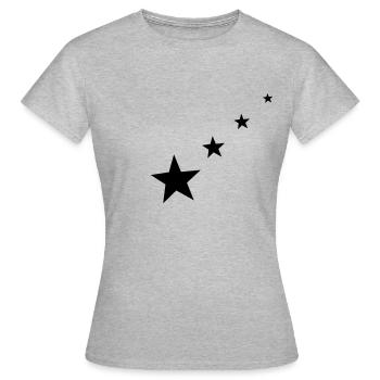 Sterne - Frauen T-Shirt - Grau meliert - Vorne - AI Model Female 172 dark (172cm)
