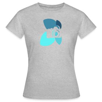 Fotograf Digitalkamera Fotoshooting - Frauen T-Shirt - Grau meliert - Vorne - AI Model Female 172 dark (172cm)