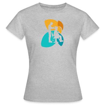 Coupe de cheveux de coiffeur - T-shirt Femme - gris chiné - Devant - AI Model Female 172 dark (172cm)