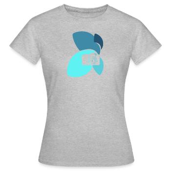 Fotografie Fotograf Spiegelreflexkamera - Frauen T-Shirt - Grau meliert - Vorne - AI Model Female 172 dark (172cm)