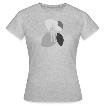 Hôtesse de l’air Hôtesse de l’air - T-shirt Femme - gris chiné - Devant - AI Model Female 172 dark (172cm)
