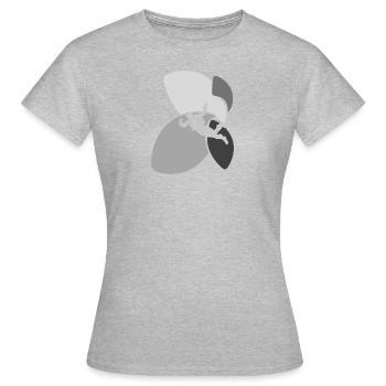 Skydiving Luft - Frauen T-Shirt - Grau meliert - Vorne - AI Model Female 172 dark (172cm)