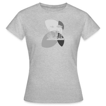 Aquarium Animaux Marins Eau - T-shirt Femme - gris chiné - Devant - AI Model Female 172 dark (172cm)