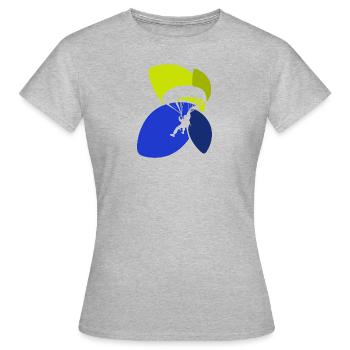 Parapente Parachute Para - T-shirt Femme - gris chiné - Devant - AI Model Female 172 dark (172cm)