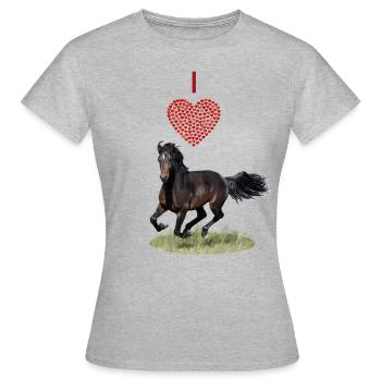 I love horses - I love horses - Women's T-Shirt - heather grey - Front - AI Model Female 172 dark (172cm)
