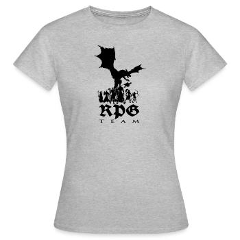 RPG Team Rollenspiel RPG DM - Frauen T-Shirt - Grau meliert - Vorne - AI Model Female 172 dark (172cm)