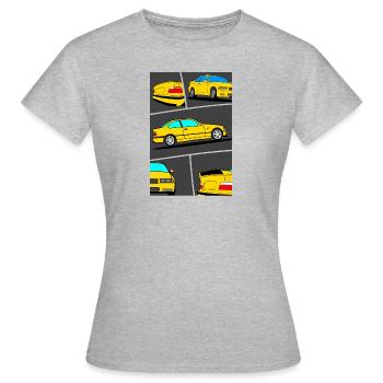 E36 - Frauen T-Shirt - Grau meliert - Vorne - AI Model Female 172 dark (172cm)